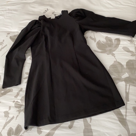 🌈🖤HP🖤🌈 𝗡𝗪𝗧 𝗭𝗮𝗿𝗮 • Balloon Sleeves Dress - Picture 15 of 15